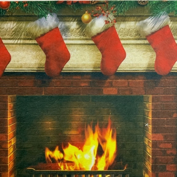 Holiday Doormat Fireplace Christmas Stockings Rectangle 16 X 24 In Multicolor - Picture 6 of 12